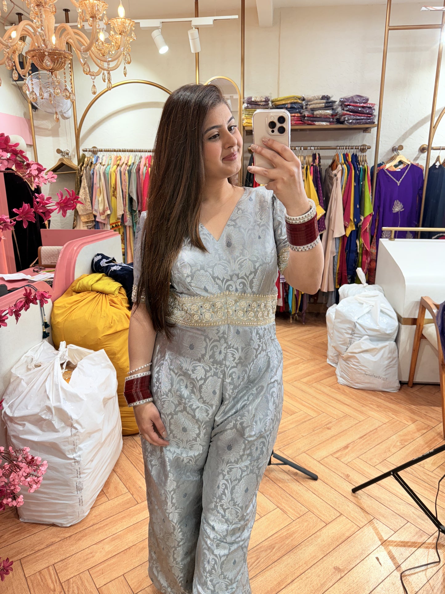 Paisley Brocade Jumpsuit