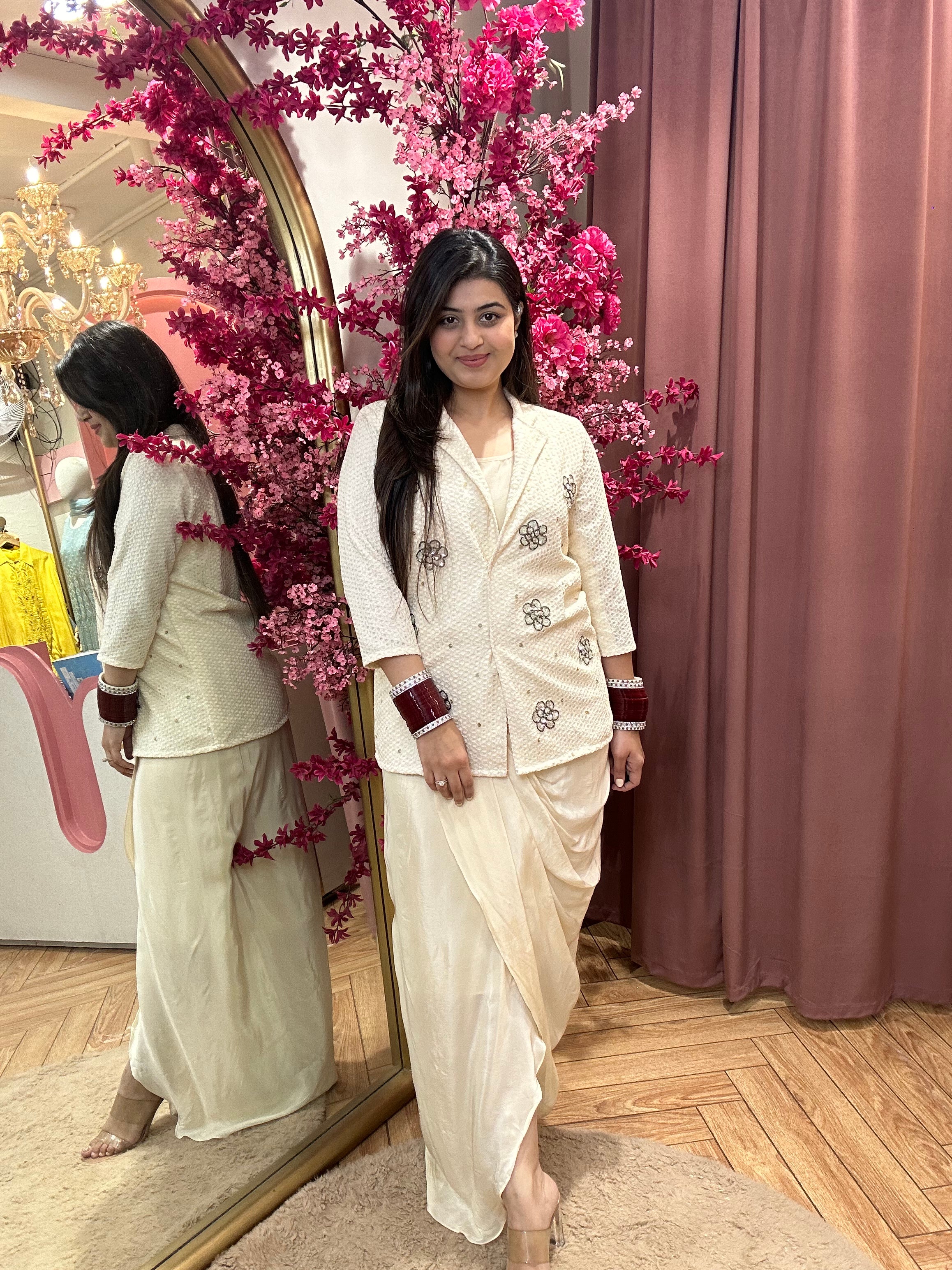 Magnolia-IndoWestern Drape Set