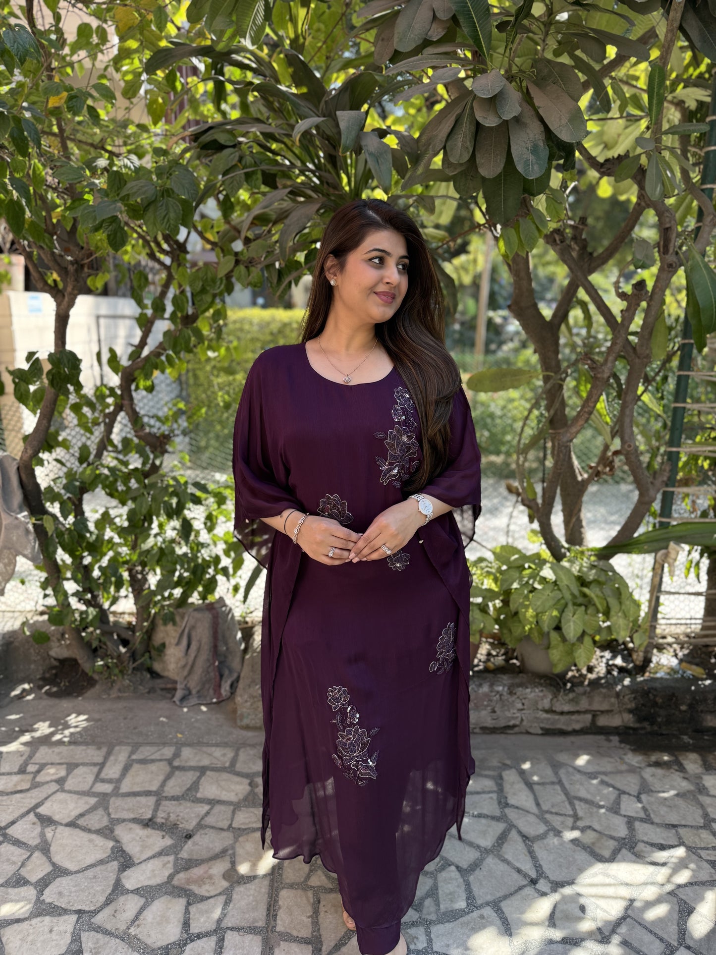 Echinacea-Kaftan-Set